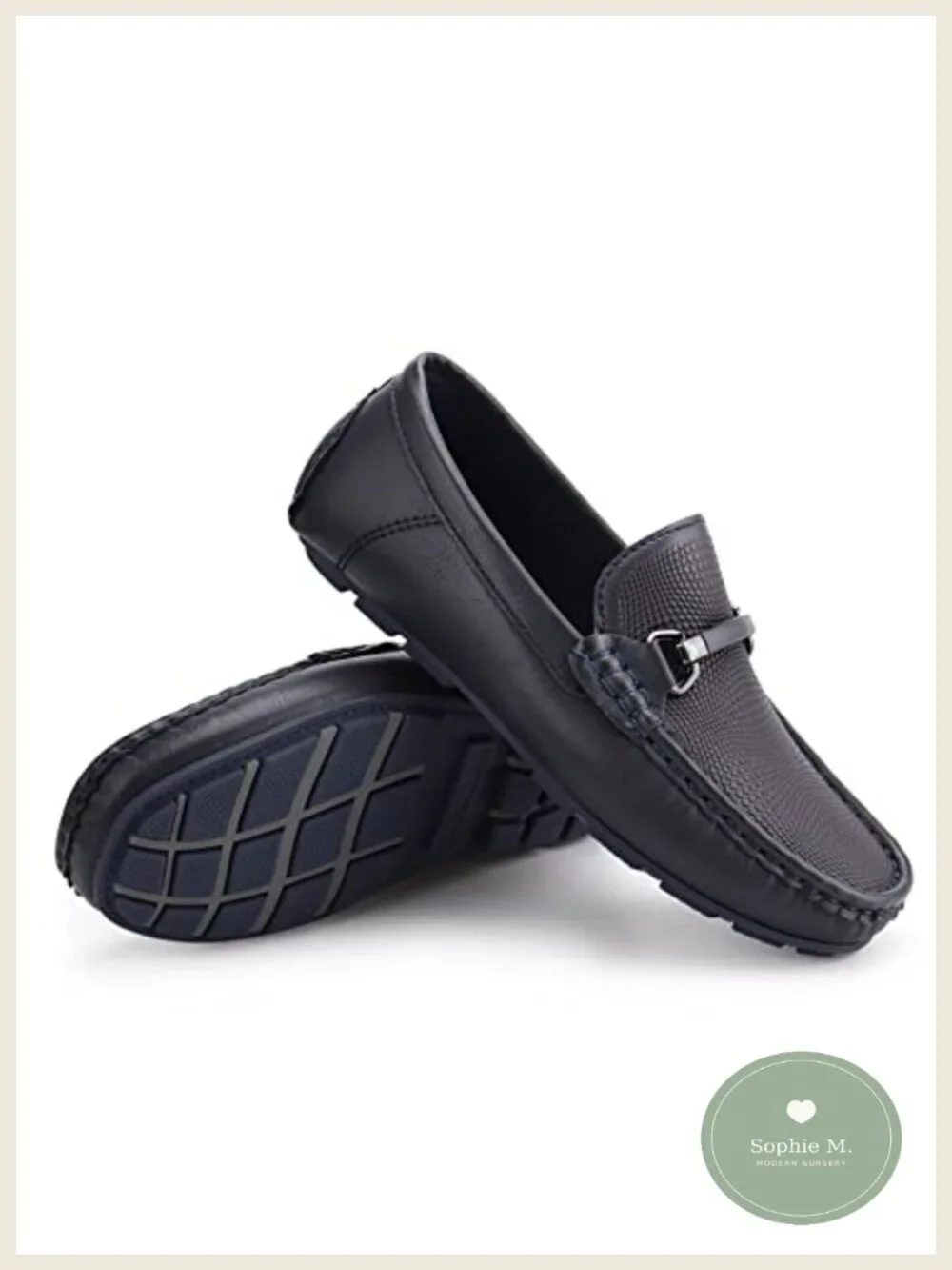 Boys Penny Loafer Slip-On Mocc Shoes Non-Marking TPR Outsole